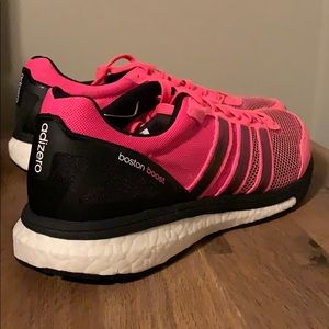 Pink Adizero Boston Boost sneakers